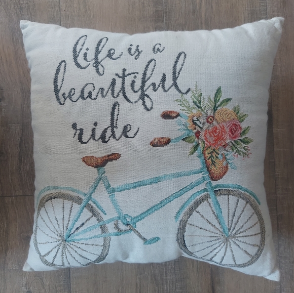 Unbranded Other - Throw Pillow 16" X 16" Tapestry Style Life is a Beautiful Ride Rectangle
